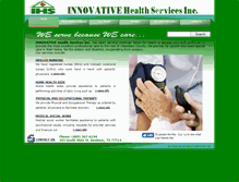 Tablet Screenshot of innovativehealthservicesinc.com